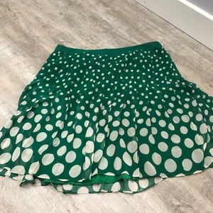 Boden Green and White Polka Dot Skirt UK22L US18L